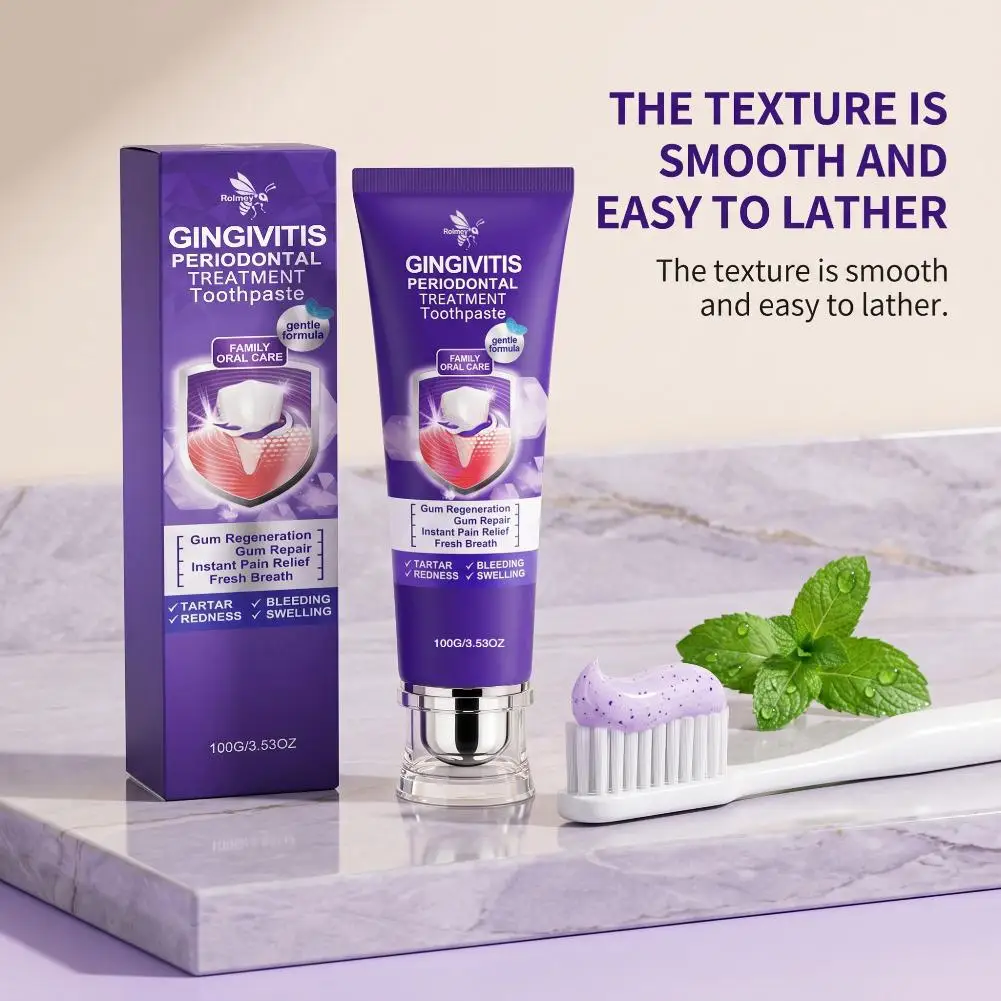 Gingivitis Periodontal Treatment Toothpaste Natural Teeth Whitening Active Gum Recovery Deep Cleaning Long-Lasting Fresh Breath