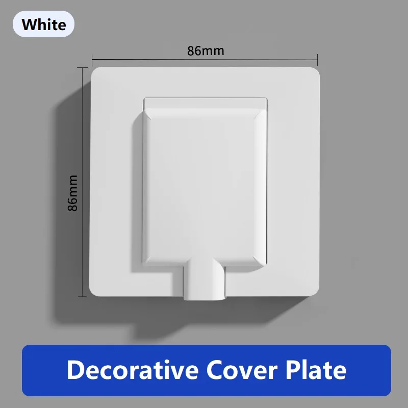 86 Standard Size Concealed Blank Panel for Wall Switch Socket Outlets Featuring Scratch Resistant PC Material Construction