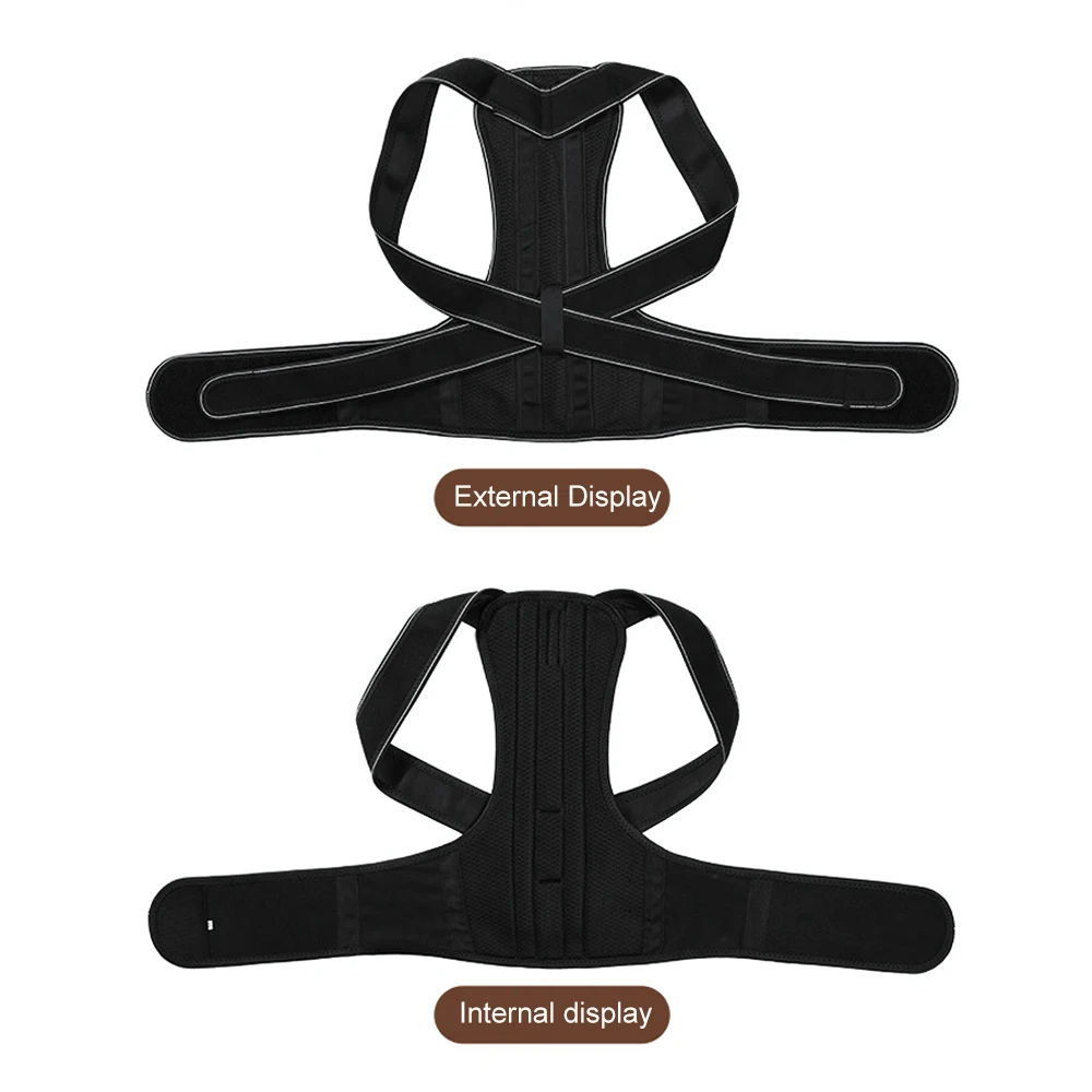 Adjustable Full Back Brace Posture Corrector, Men Women Back Support for Lumbar Back Pain Relief, Improve Posture Hump Corrector