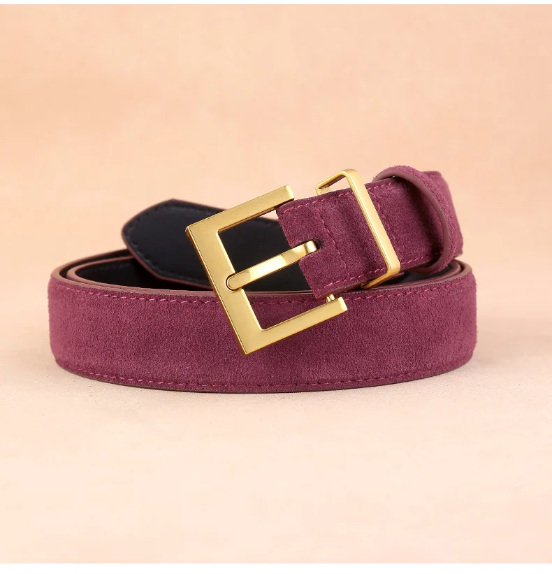 3cm New Women's Leather Belt with Needle Buckle Suede Waist Belts Cowhide Versatile Decoration Jeans Designer Clothes Waist Belt