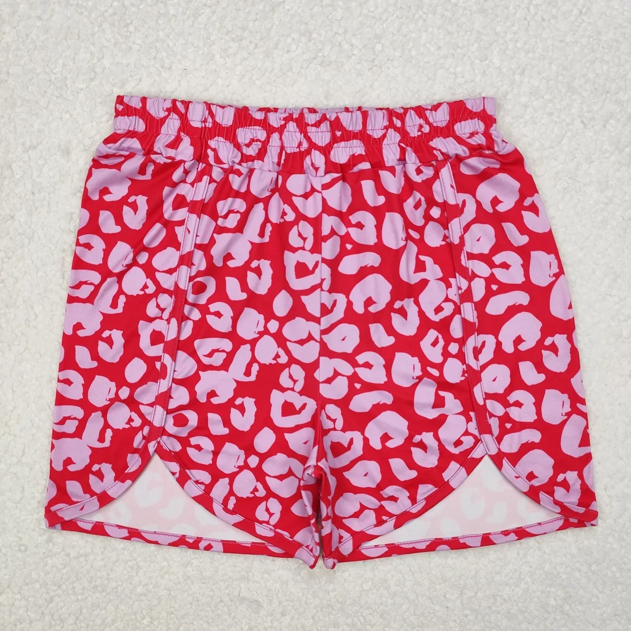 Wholesale Adult Women Pink Leopard Shorts Girl Woman Sports Summer One-piece Clothes