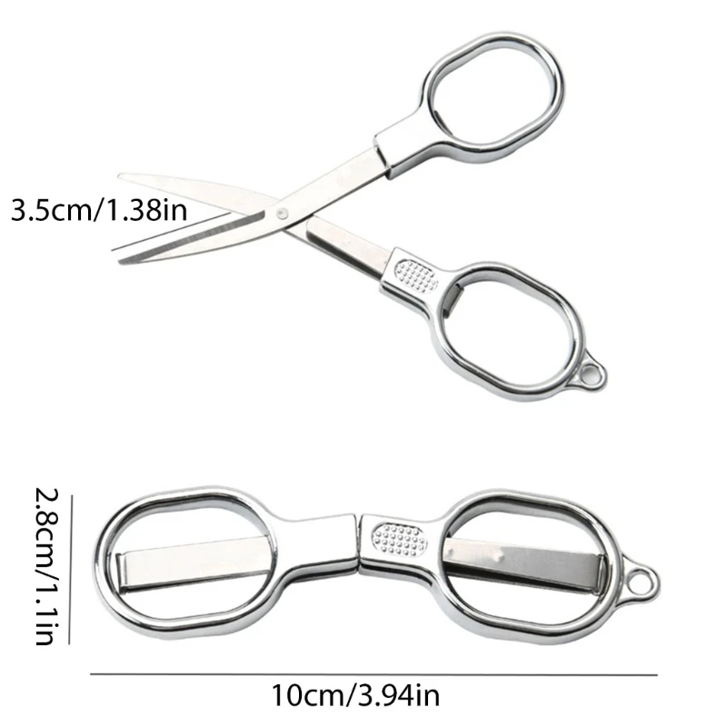 Folding Scissors Safe Portable Travel Mini Scissors Stainless Steel Retractable