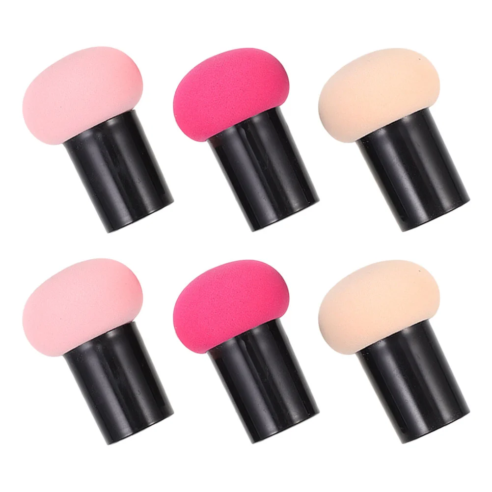 6 PCS Mushroom Head Air Mattress Dual-use Sponge Powder Puff Hydrophilic Polyurethane Makeupbrushes