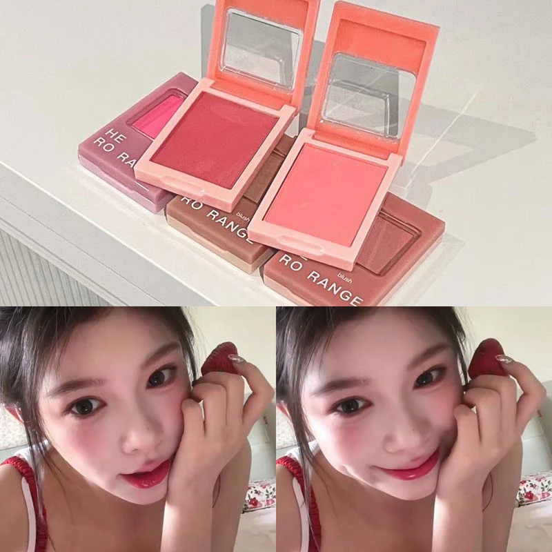 Colorete naranja dulce, maquillaje, colorete, puré de patatas, Latte, Color desnudo para mejillas, contorno de cara, brillo duradero, Color rico, Cosméticos colorete