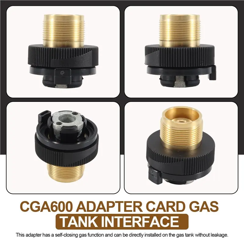 [HOT!A34R】 Gas Tank Sdapter CGA600(1In-20UNF) To 220G Butance Cartridge Braze Welding MAPP Propane Gas Torch Heating Burner Adap