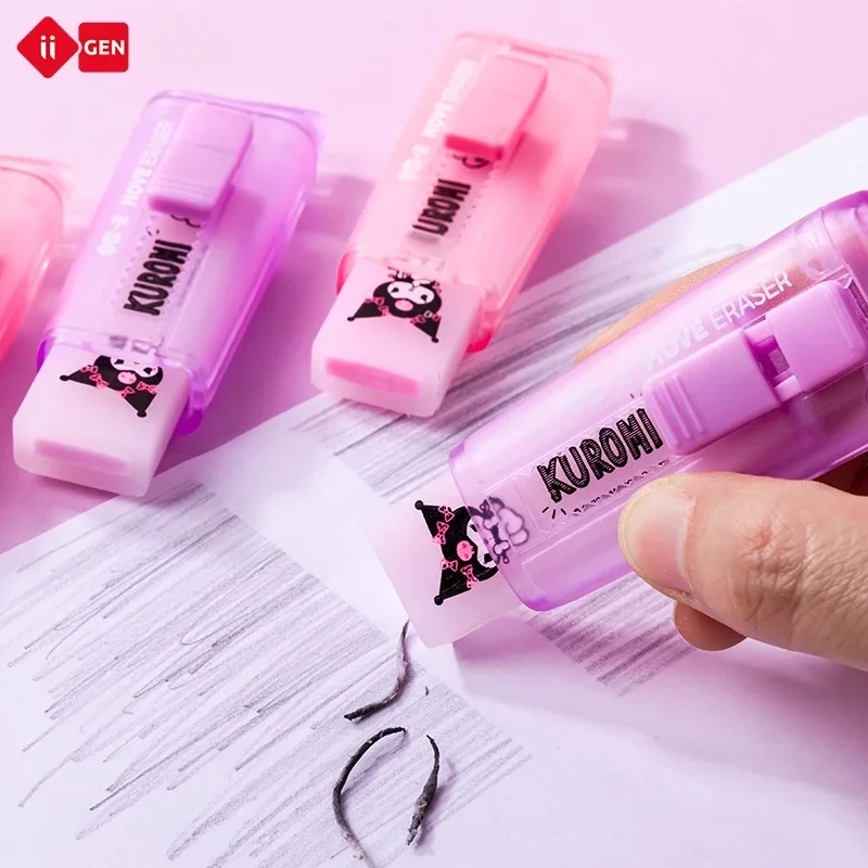 IiGEN Hello Kitty Push and Pull Eraser Cute Cartoon Scalable No Debris Large Creativity Student Stationery Clean Leave No Trace