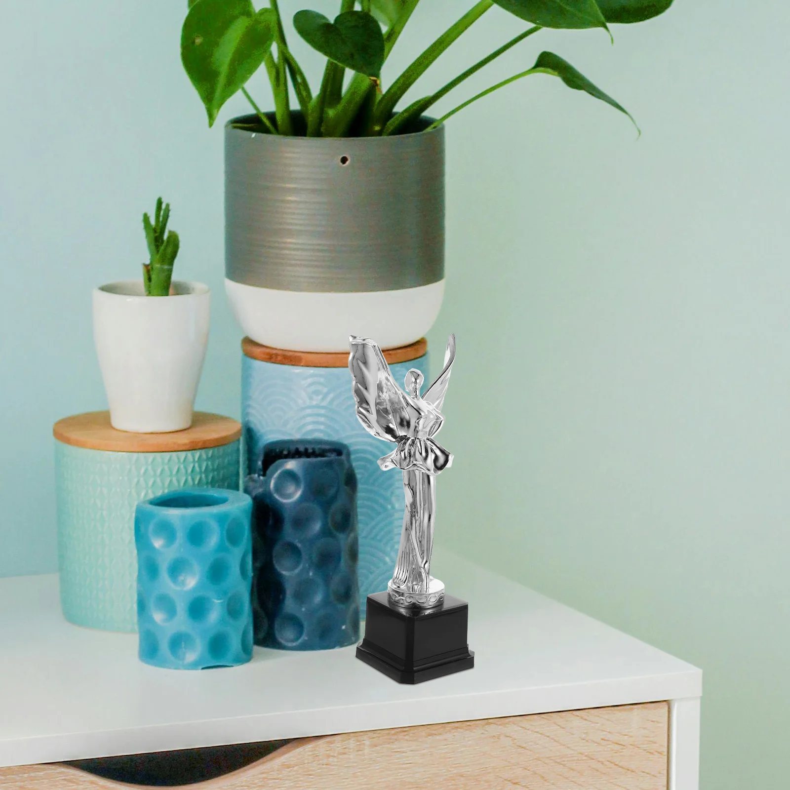 

Dance Competition Trophy ABS Material Bright Color Detailed Molding Award Ballet Trophies Kindergarten Event Dancer