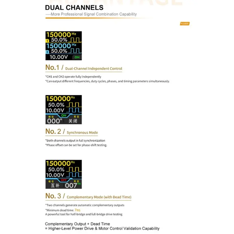 

Программируемый двухканальный генератор импульсных сигналов ШИМ AT41, модуль PLS500, 1 Гц-500 кГц, регулируемое управление задержкой по времени