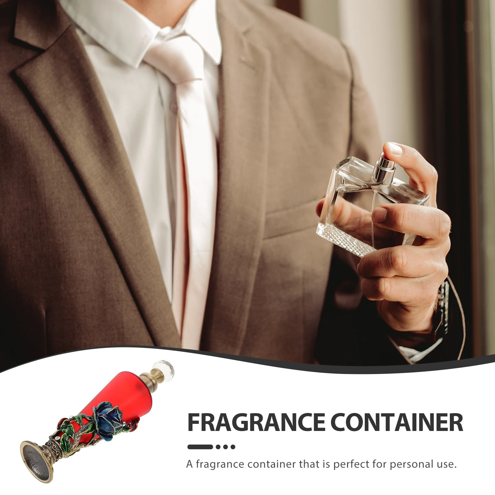 زجاجة عطر صغيرة قابلة لإعادة الملء، زجاجة عينة من سبائك الزنك الزجاجية، تصميم أنيق، حاوية رائحة بحجم السفر الشخصي #4