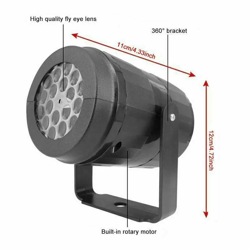 Proyector de copos de nieve para decoración navideña, luces LED, lámpara para exteriores