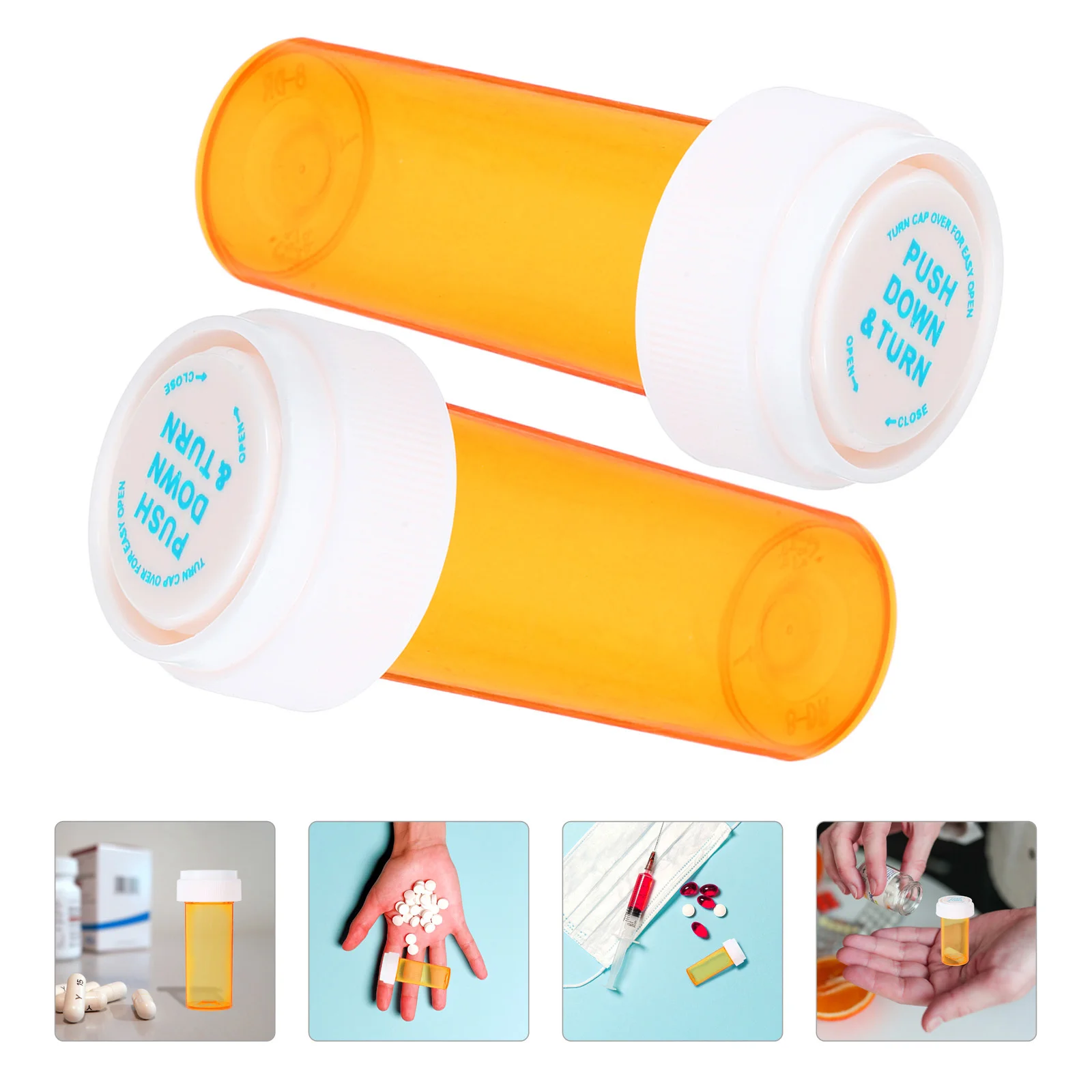 12 Pcs Pill Bottle Yellow Transparent Travel Canning Supplies Portable Medicine Holder Organizer