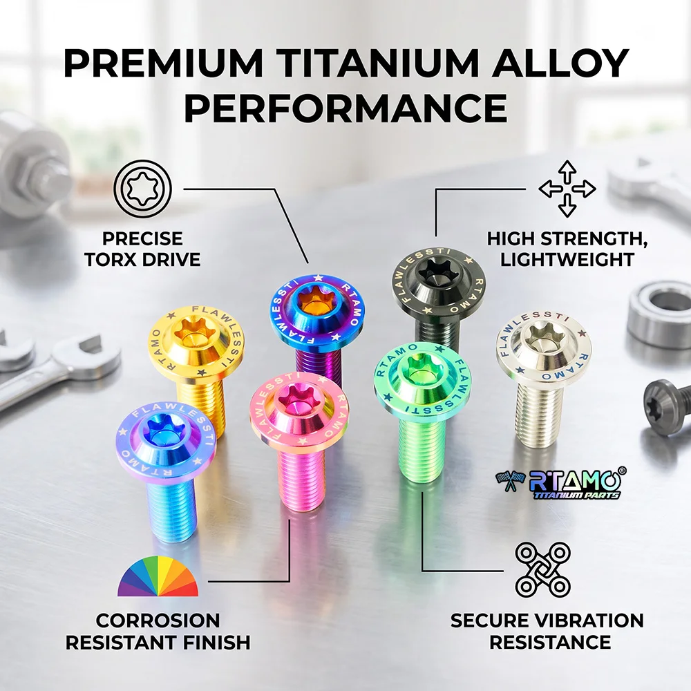 RTAMO Titans ch raube m5x10/12/15/18/20/25/30mm Torx T25 Kopf CNC Befestigungs element Ti Schrauben für Fahr modifikation – Detail 3