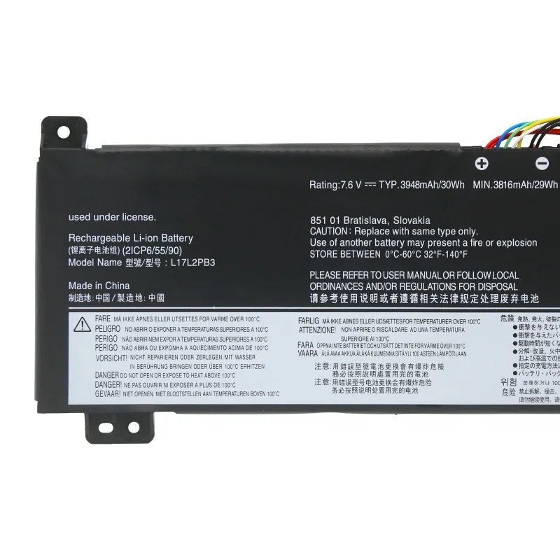 L17C2PB3 L17L2PB3 Battery For Lenovo V130-15IGM 15IKB V330-15IKB 15ISK V530-14IKB L17M2PB3 L17M2PB4 L17L2PB4 L17C2PB4 30WH