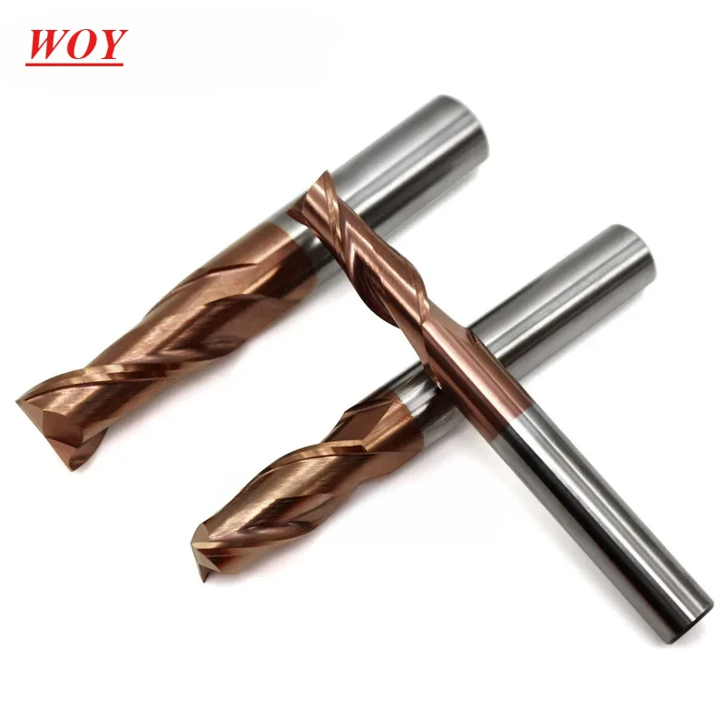 

WOY Maching 2 Blade Endmills Top Kit Milling Cutter Machine Tools HRC55 2Flute