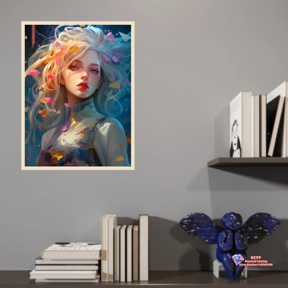 Colorful Girl Romantic Diamond Painting Kit Square Round Diamond 5D DIY Dreamy Mosaic Handmade Art Adult Gift Home Decor