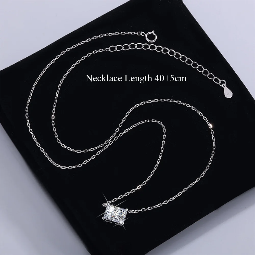 COSYA Kalung Moissanite Potong - Moissanite Pendant Necklace Solitaire ulasan dan harga