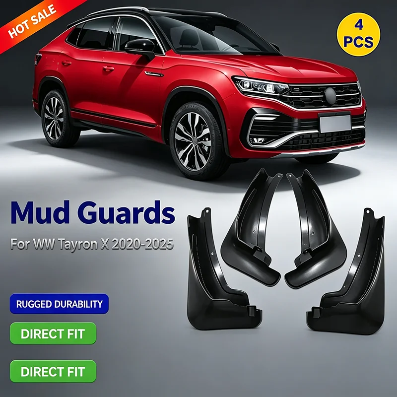 For VW Tayron X 2020-2025 4Pcs Heavy Duty Mud Flaps Front Rear Splash Guards Wheel Fender