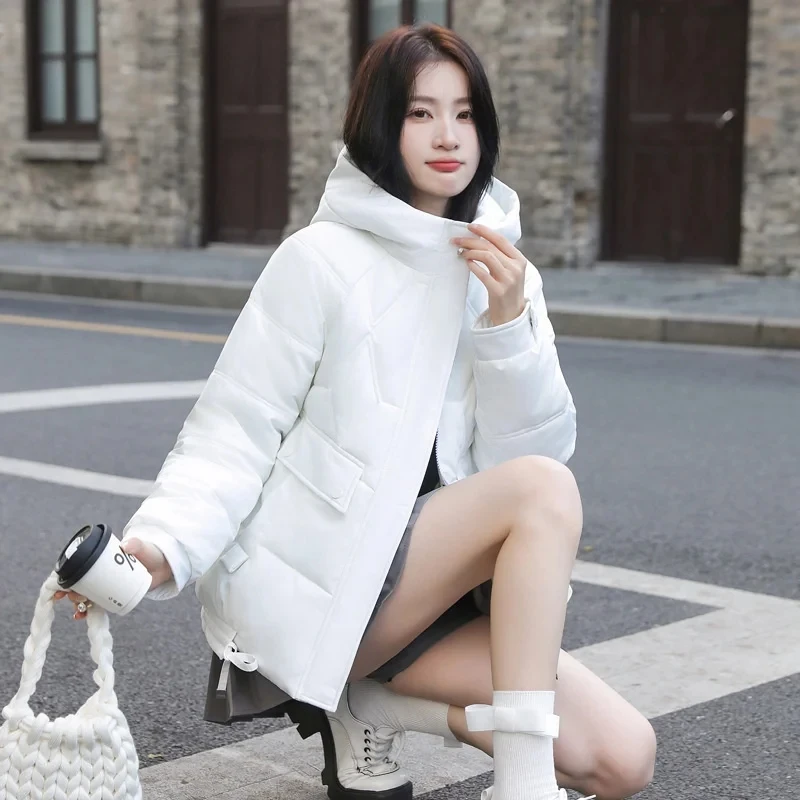 2023 New Women Short Jacket Winter Parkas Students Hooded Down Cotton Jackets Ladies Casual Warm Coat Female Overcoat Outwear