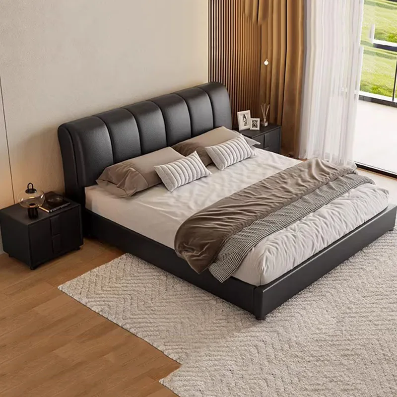 

Mobile Wooden Bed Bedroom Queen Baby Luxury Children Double Modern Floor Bed Sleeping Letto Matrimoniale Lounge Suite Furniture