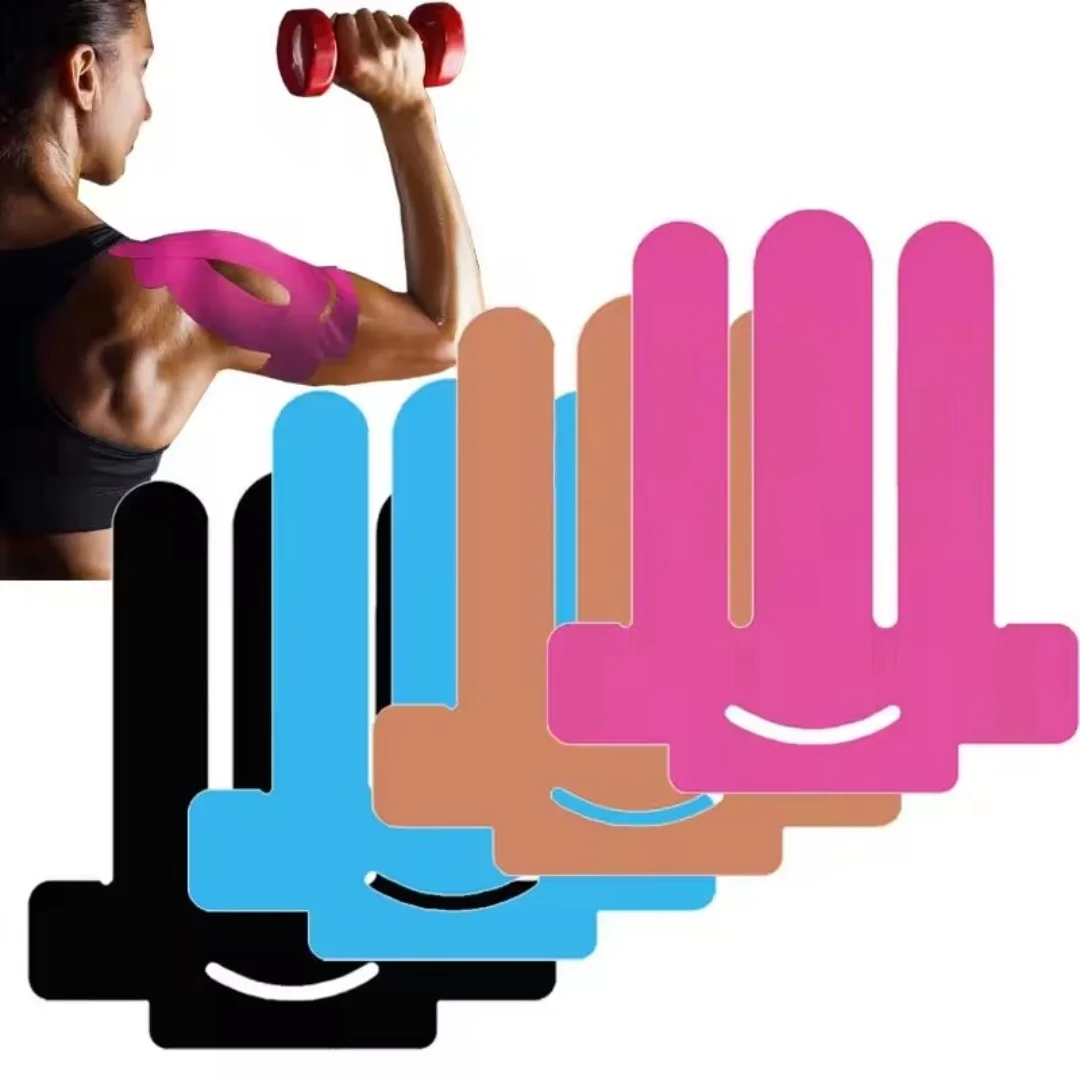 

5 шт. эластичная предварительно вырезанная лента для поддержки плеч, спортивная кинезиологическая лента, спортивная лента для мышц, для облегчения боли в плечах