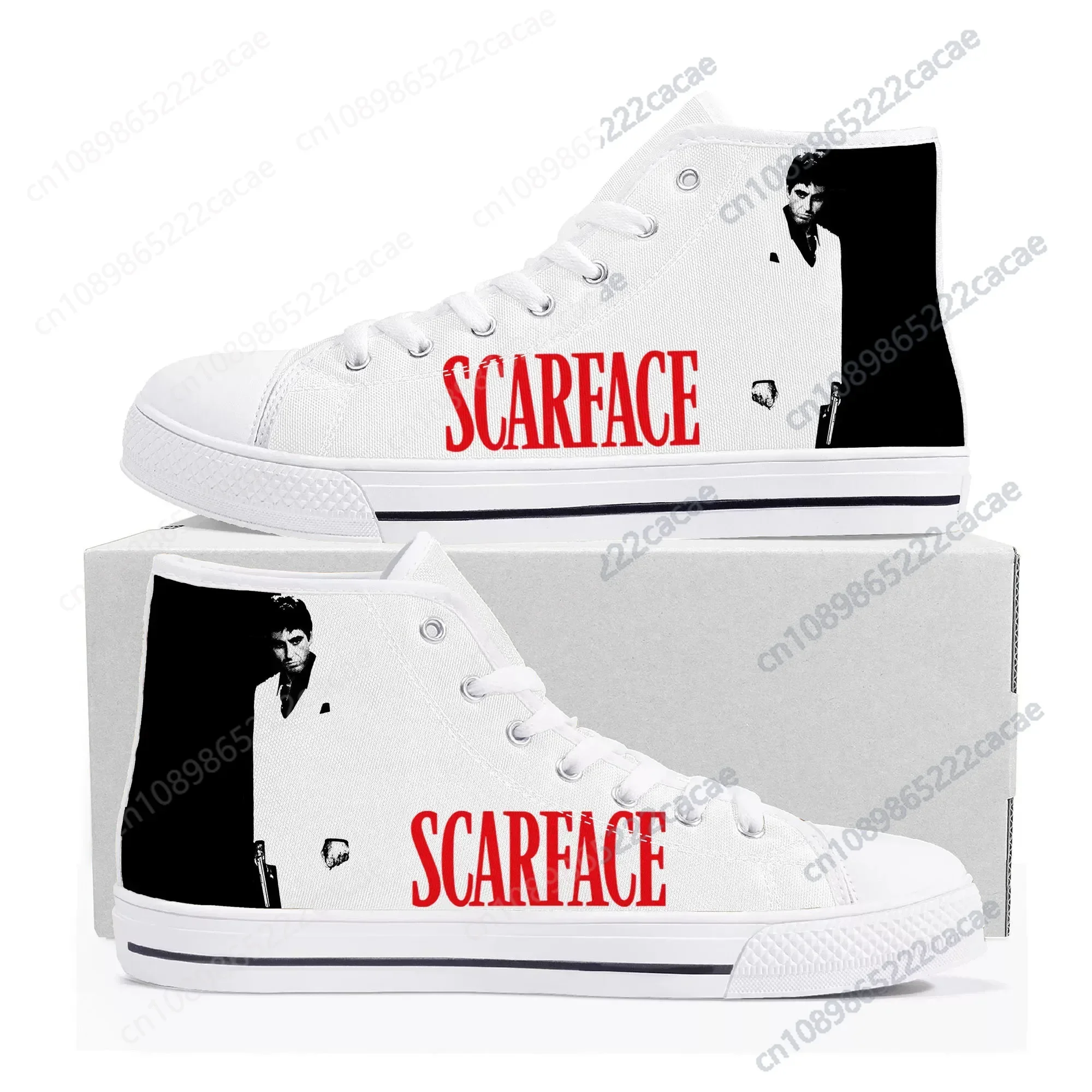 

Scarface High Top Sneakers Mens Womens Teenager High Quality Al Pacino Canvas Sneaker couple Casual Shoe Customize Shoes