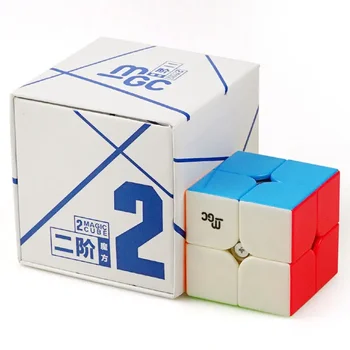 [ECube] YJ MGC 2 2 2x2 스피드 매직 큐브 스티커리스 부드러운 퍼즐 트위스트 팬시 큐빅 브레인 티저 퍼즐, 3D 퍼즐 인텔리전스 