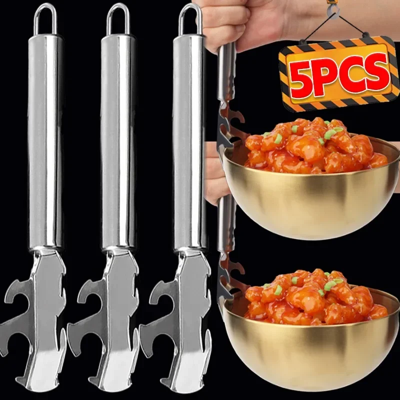 1/5 pçs cozinha anti escaldadura clipe tigela quente prato pote titular placa levantador pan pinça clipes retriever pinças abridor de garrafa resto gadget