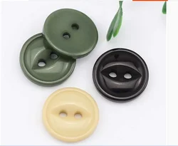 New Fashion Men's High-end Sweater Coat Decorative Buttons DIY Resin Two-eye Fisheye Buttons 50pcs/bag