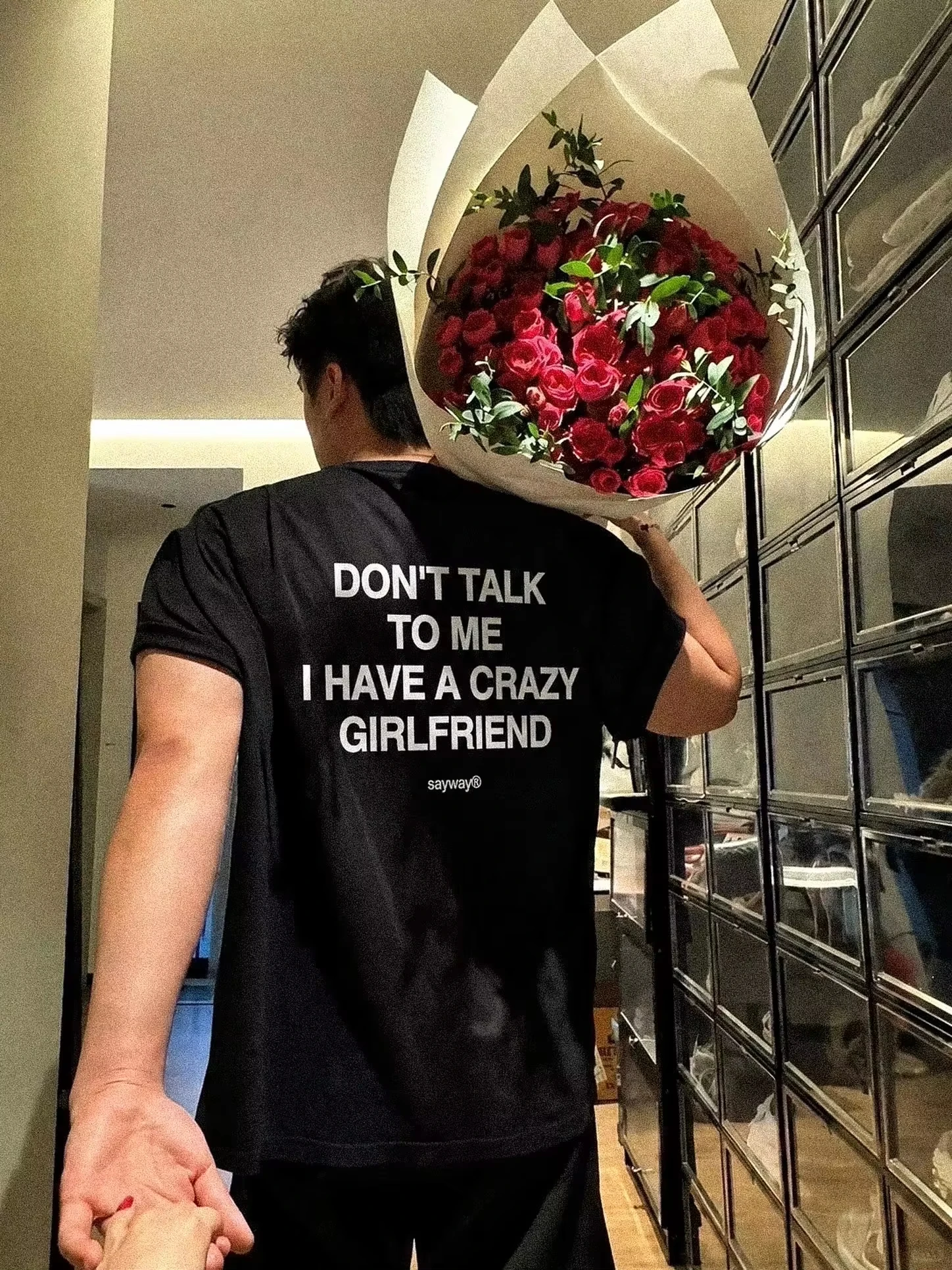 2026 new Don't talk to me I have a crazy boyfriend. A trendy T-shirt with patterns. Suitable for both men and women streetwear