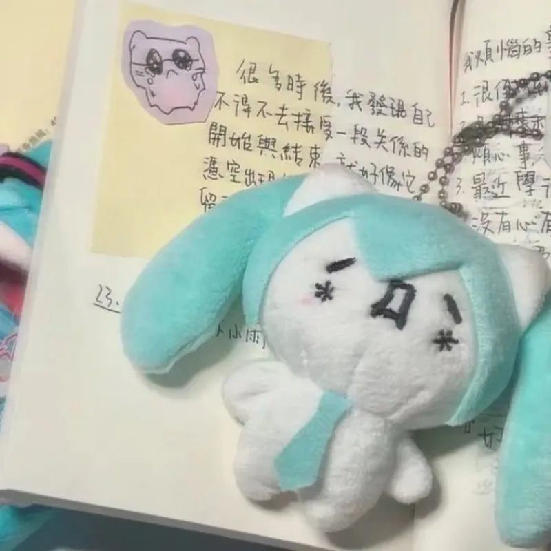 初音ミク ミニ Q バージョン学生スクールバッグぬいぐるみペンダント人形キーホルダー女の子ギフトアクセサリー友人のための 9 センチメートル