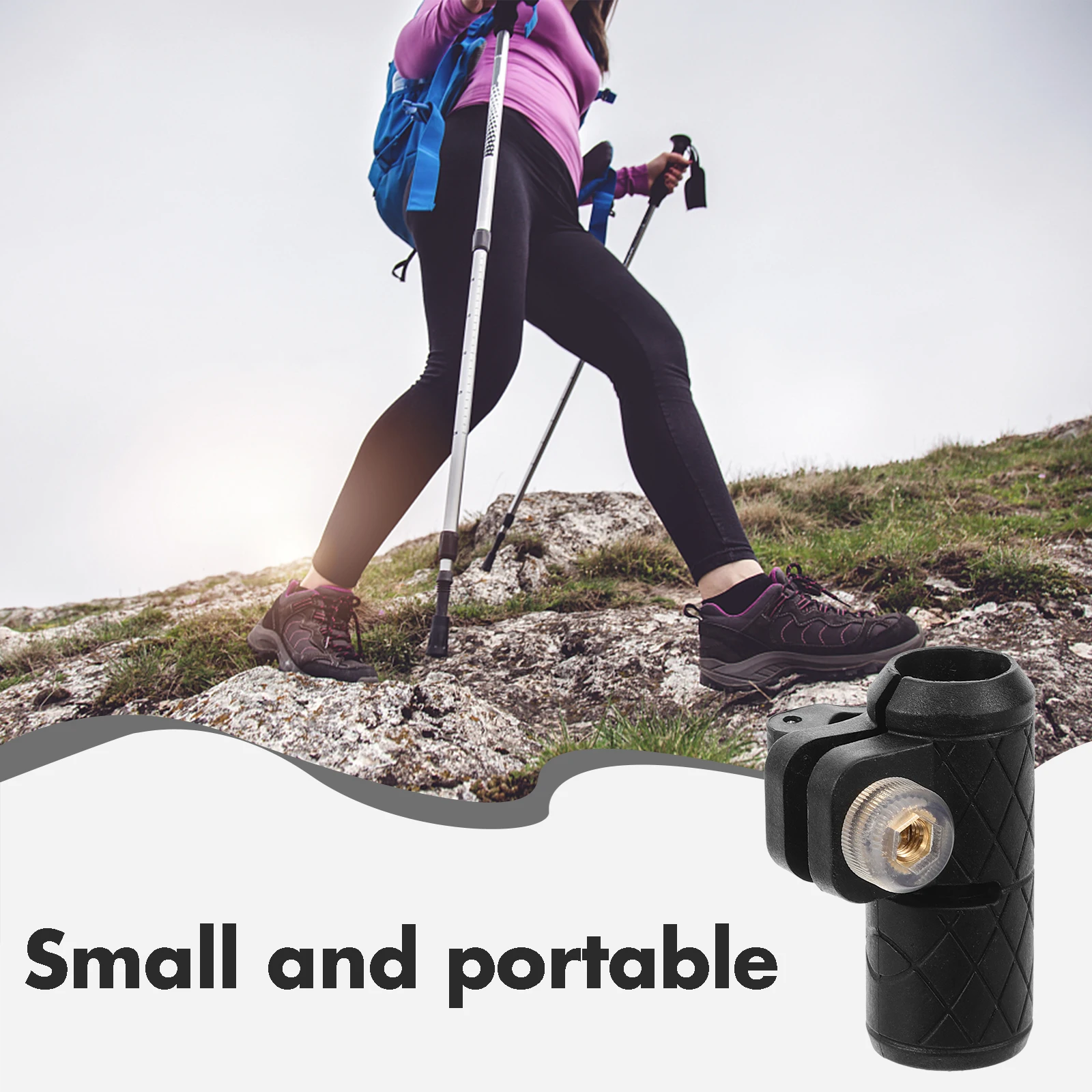 

Trekking Pole External Lock 16mm Black Walking Stick Accessories Plastic Buckle Durable Portable Hiking Climbing Stick