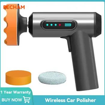 PECHAM Car Polisher Handheld Wireless Polisher Car Polishing Waxing Machine Power Tool for Car Body Cleanig Waxing Repair