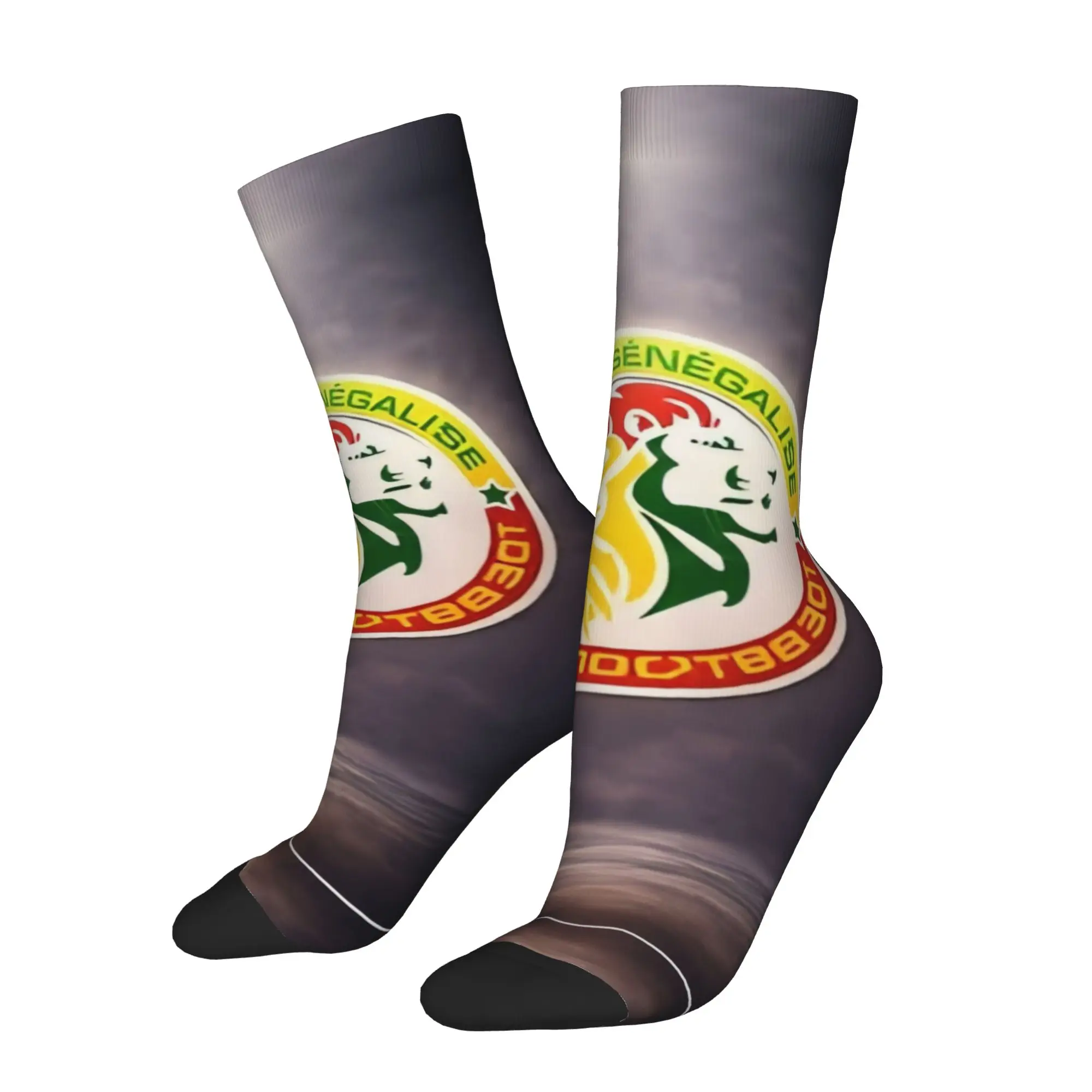Happy Funny Senegal Retro Harajuku  Hip Hop Novelty Pattern Sock Match Day Essentials