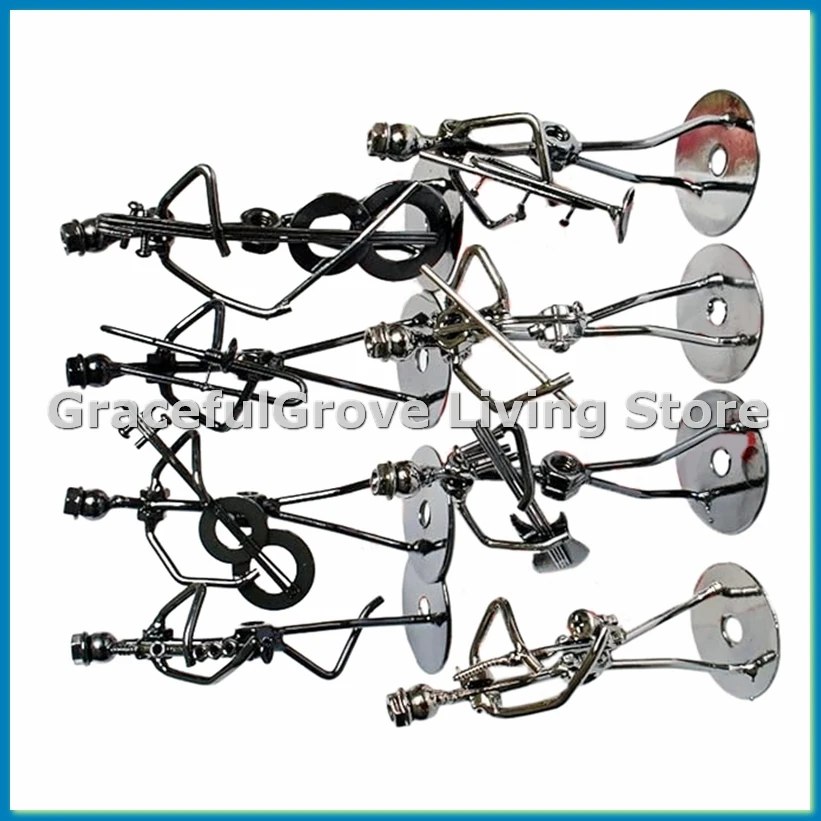 

Little Iron Art Musician -Music Band Crafts Home Office Desk Decoration Birthday Gift 8 Pack, Table Ornaments-ABFB