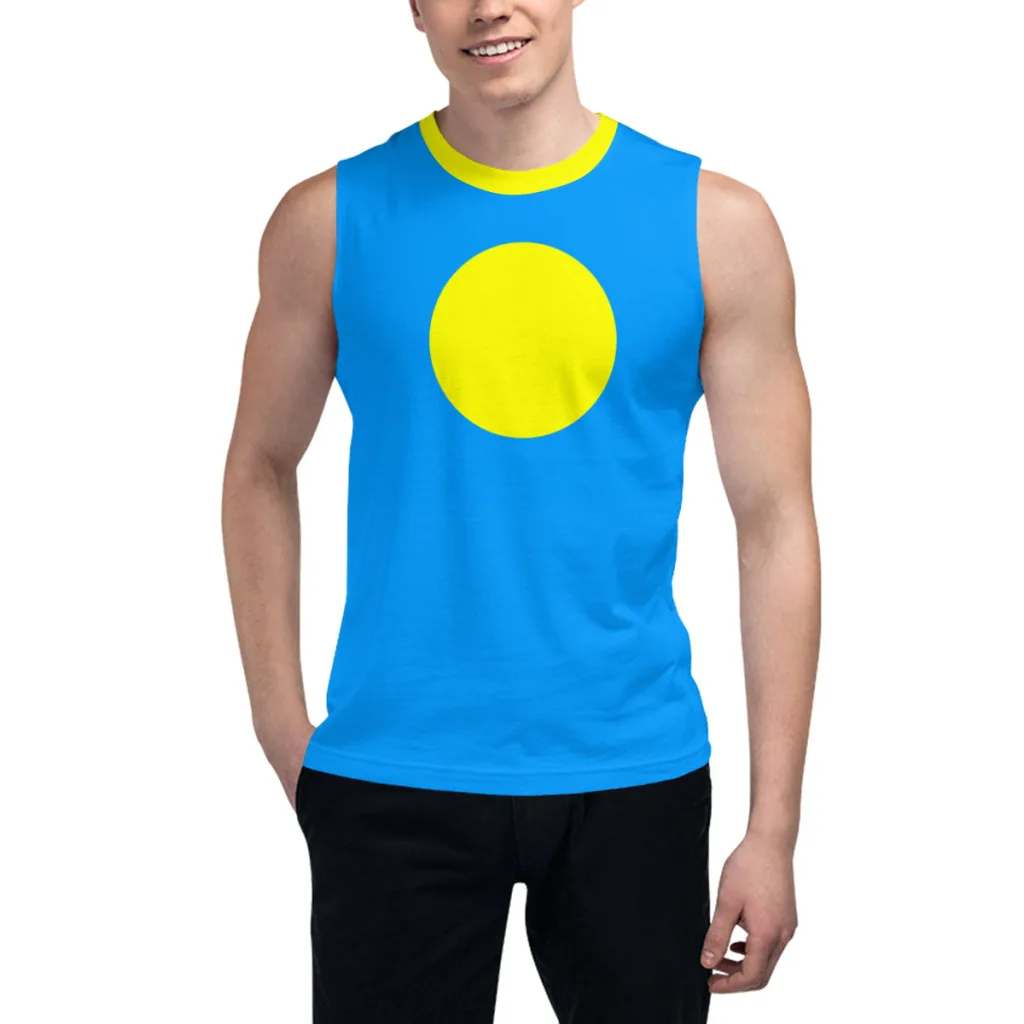 Sleeveless T-shirt Palau Flag 3D Men's Boys Tshirt Gyms Tank Tops Fitness Joggers Basketball Training Vest