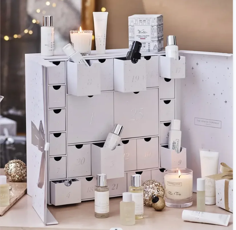 Customization.Customization.Custom Gift 24 Days Countdown Cosmetic Packaging Boxes Makeup Beauty Paper Christmas Advent Calendar