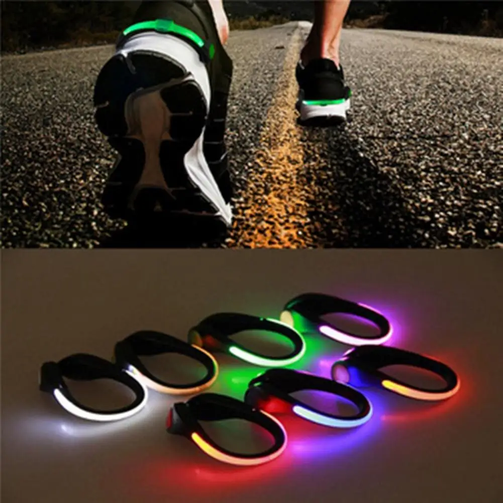 LED Luminous Shoe Clip Multiple Lighting Modes Super Bright Night Running Shoe Safety Clips Safety Light accesorios bicicleta