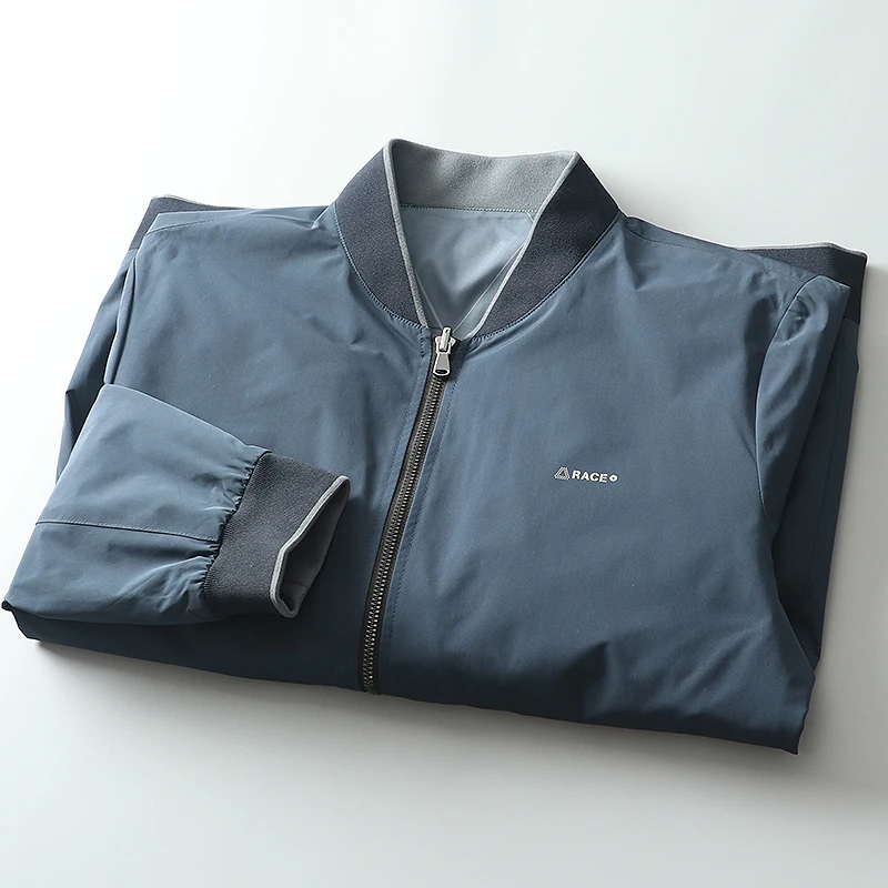 

Гладкий и шелковистый! Дизайн с возможностью двусторонней носки! Мужская демисезонная куртка-бомбер с воротником-стойкой для повседневной носки