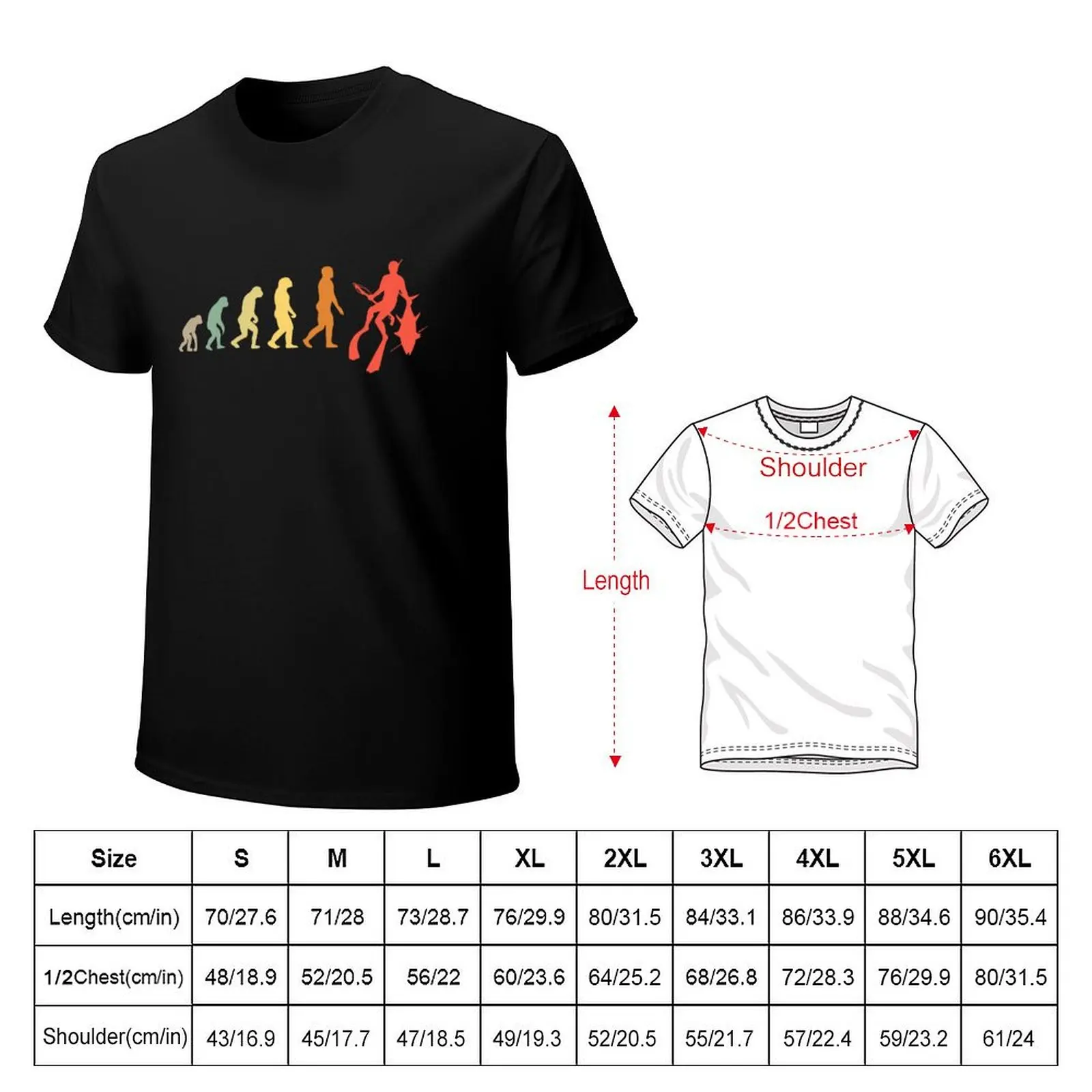 Spearfishing evolution, spear fishing,Spearfishing Human Evolution T-Shirt Fashion Graphic Tee for Men