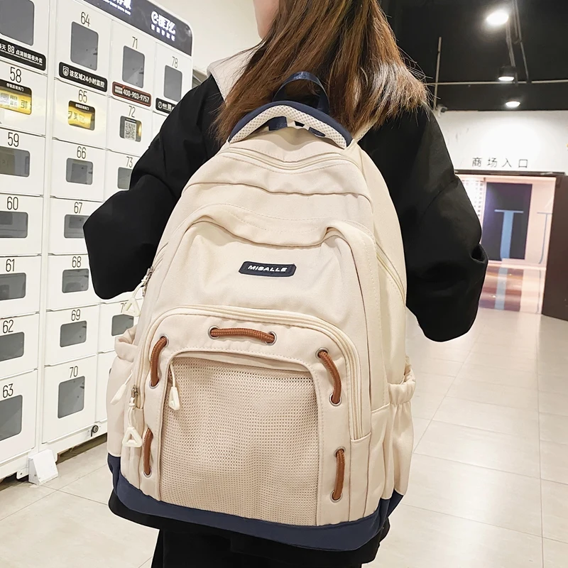 Fashion Backpack Women Large Capacity Waterproof Laptop Backpack Unisex College School Bags Trendy Cool Netbag Travel Book Bags