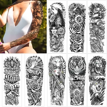 Autocollants en PVC pour cahiers et papeterie, autocollant de tatouage ArmTattoo étanche, vente en gros