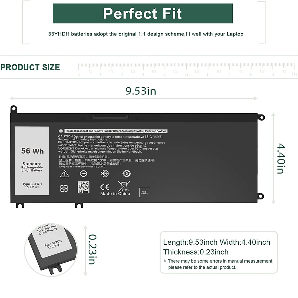 Imagem -02 - Bateria do Portátil Dell Inspiron 15 7577 17 7000 7773 7778 7786 7779 g3 15 3579 g3 17 3779 g5 15 5587 g7 15 7588 2in Jgtm33ydh