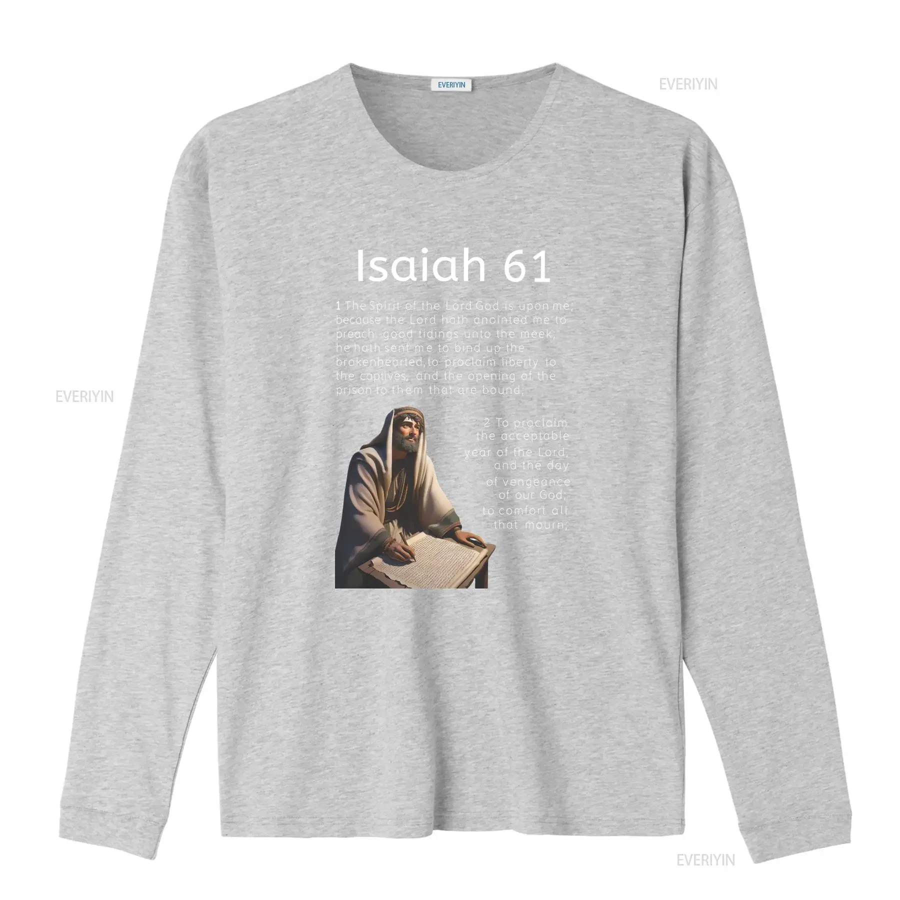 Religious Scripture Isaiah Luke T Shirt Christian Fullfilled 4 61 Spirit of the Lord Bible Verses Top vintage Washed