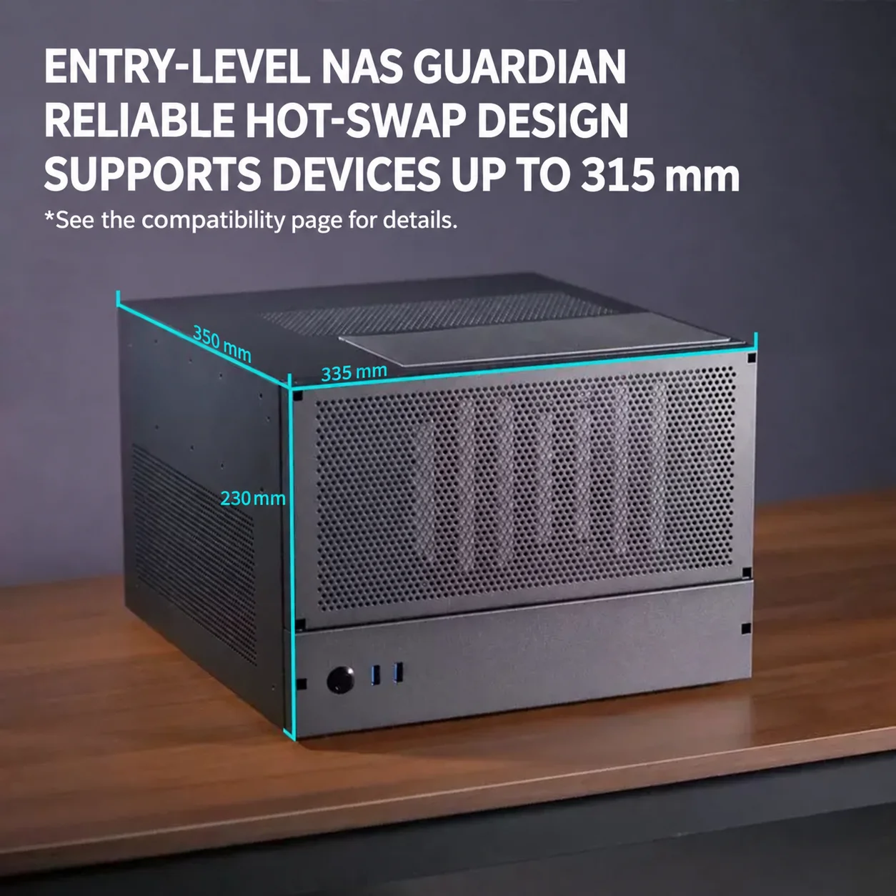 L8 V1.5 8 Bay NAS Case ATX Hot Swap Server Chassis 8x3.5 HDD 3x2.5 SSD 315mm GPU Home Storage PC Case