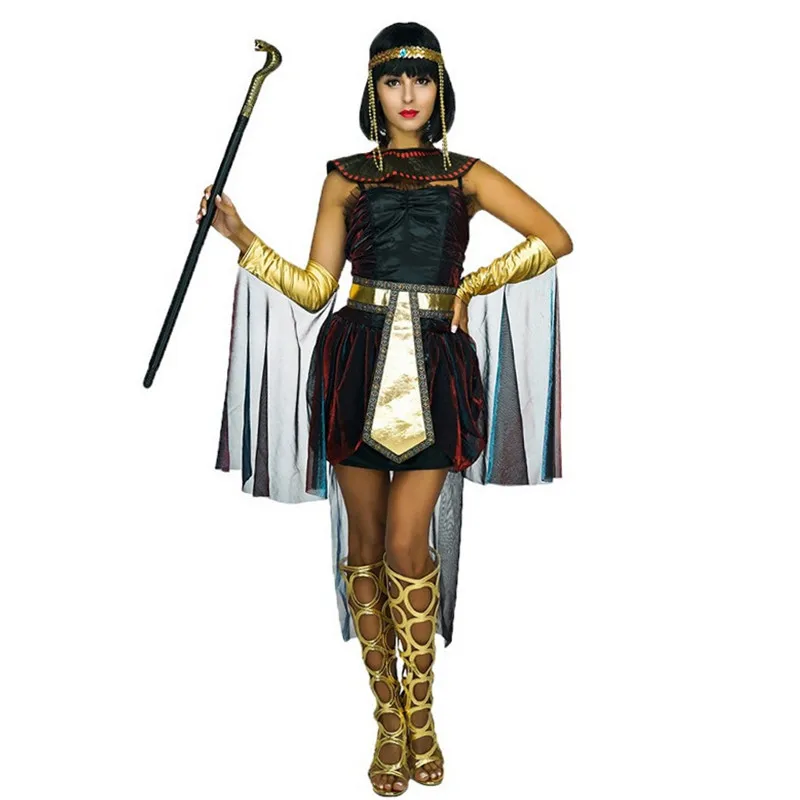 Disfraz de Cleopatra para mujer, disfraz femenino de Halloween, reina de Egipto, Carnaval, Purim, desfile, club nocturno, Bar, juego de rol, espectáculo, vestido de fiesta