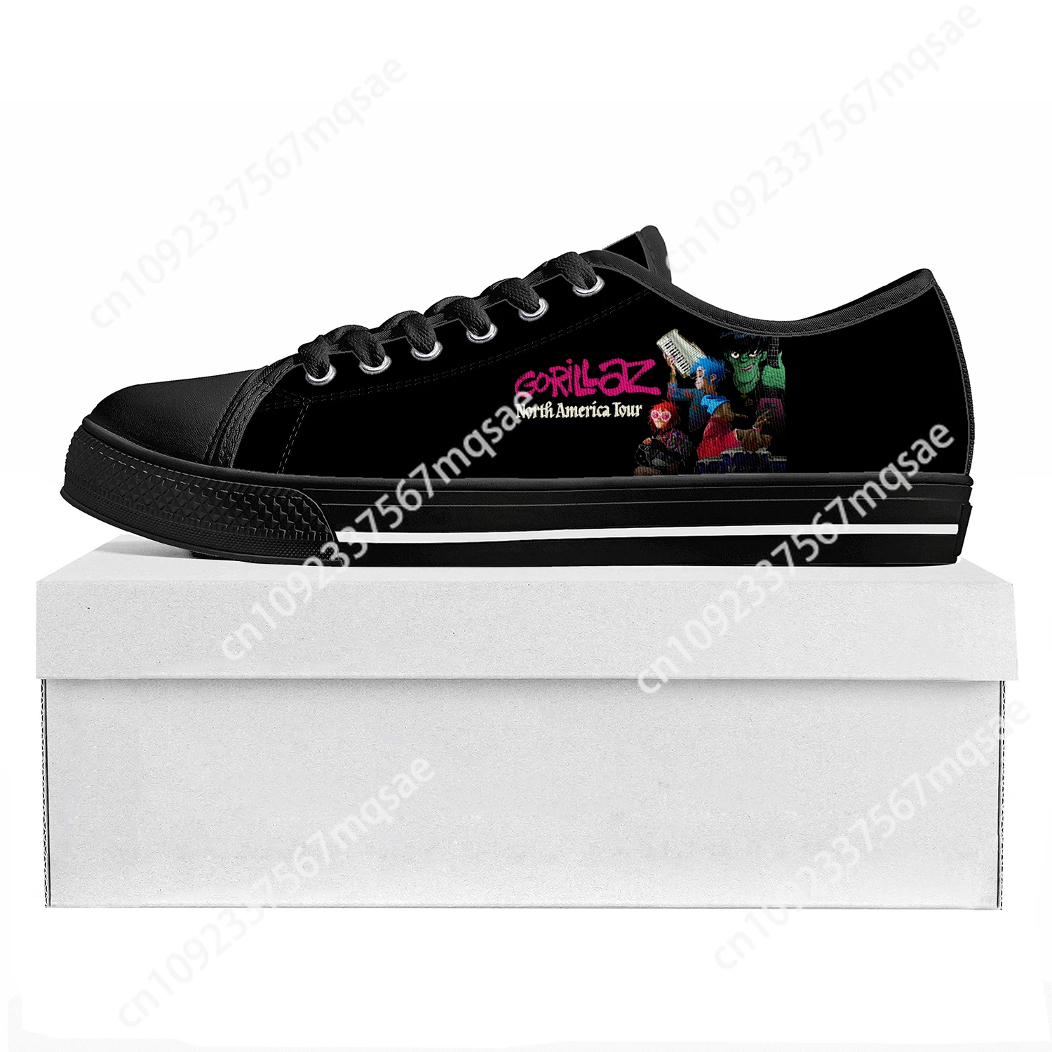 

Gorillaz Virtual Rock Band Fashion Low Top High Quality Sneakers Mens Womens Teenager Canvas Sneaker Couple Shoes Custom Shoe