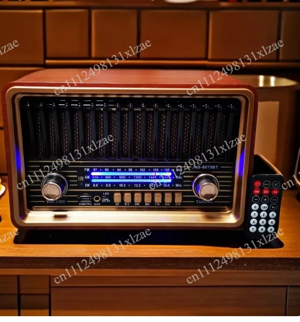 FM medium wave shortwave with remote control Bluetooth speaker plug-in card speaker