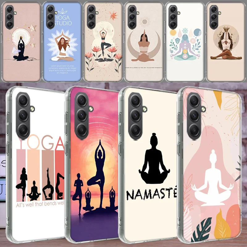Hot Sell Yoga Namaste Phone Case for Samsung A16 A26 A36 A56 A17 A37 A57 A07 A06 A02S A03 A04S A05S Galaxy Note 20 10 A50S A71 A