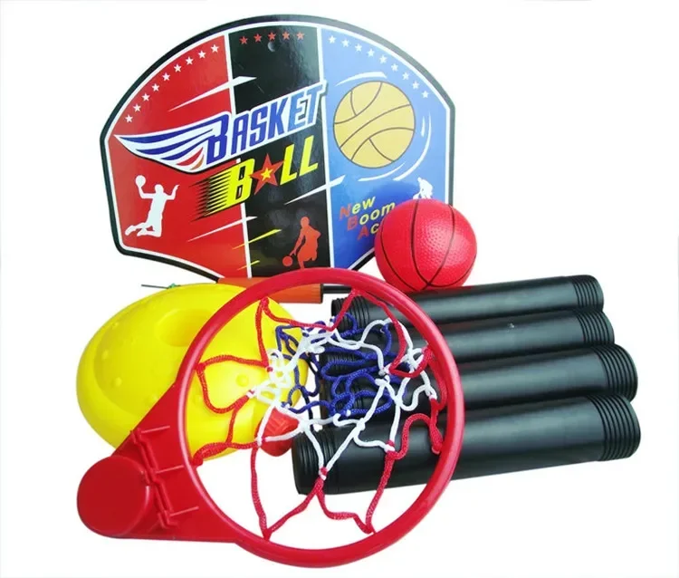 [ Funny] Can adjust the height basketball stands toy Super sport basketball stands+basketball+Inflator sets child fitness game