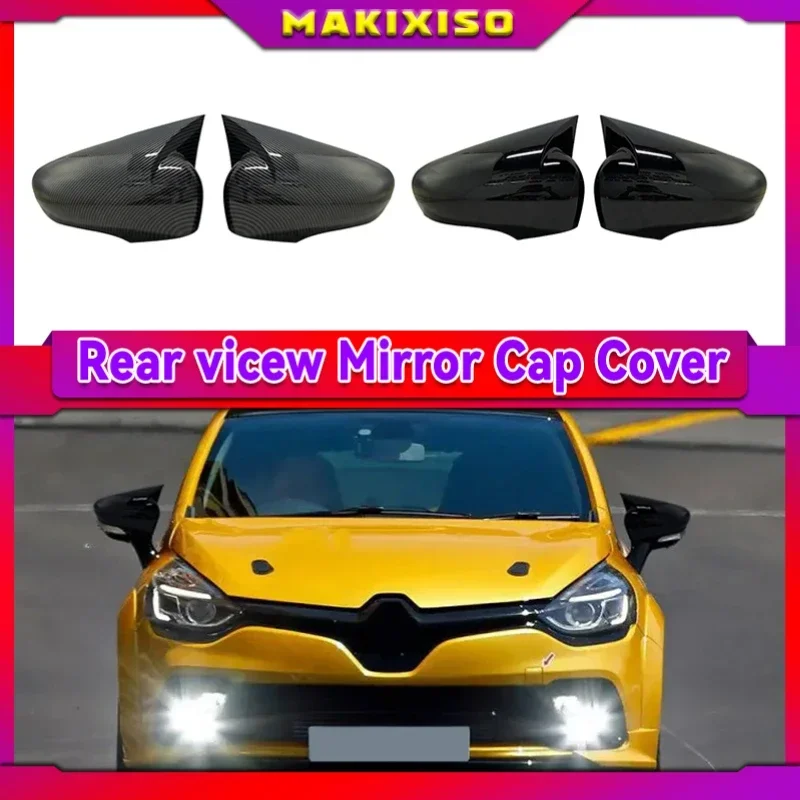 

For Renault Clio 4 MK4 Car Door Side Rearview Mirror Cover Side Mirror Cap Sticker Trim